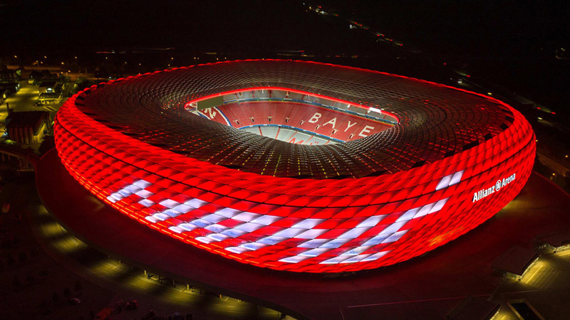 Allianz Arena (Munich, Đức) - Top 10 sân vận động bóng đá đẳng cấp nhất thế giới