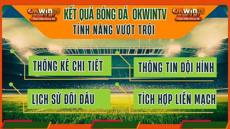 Tính năng vượt trội khi xem kết quả bóng đá tại OKwinTV