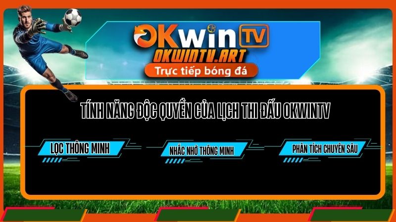 Tính năng độc quyền của Lịch Thi Đấu OkwinTV